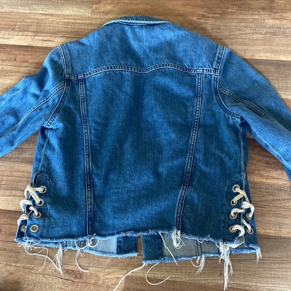 French Connection Blue Soft Lace Side - Picture 5 of 9